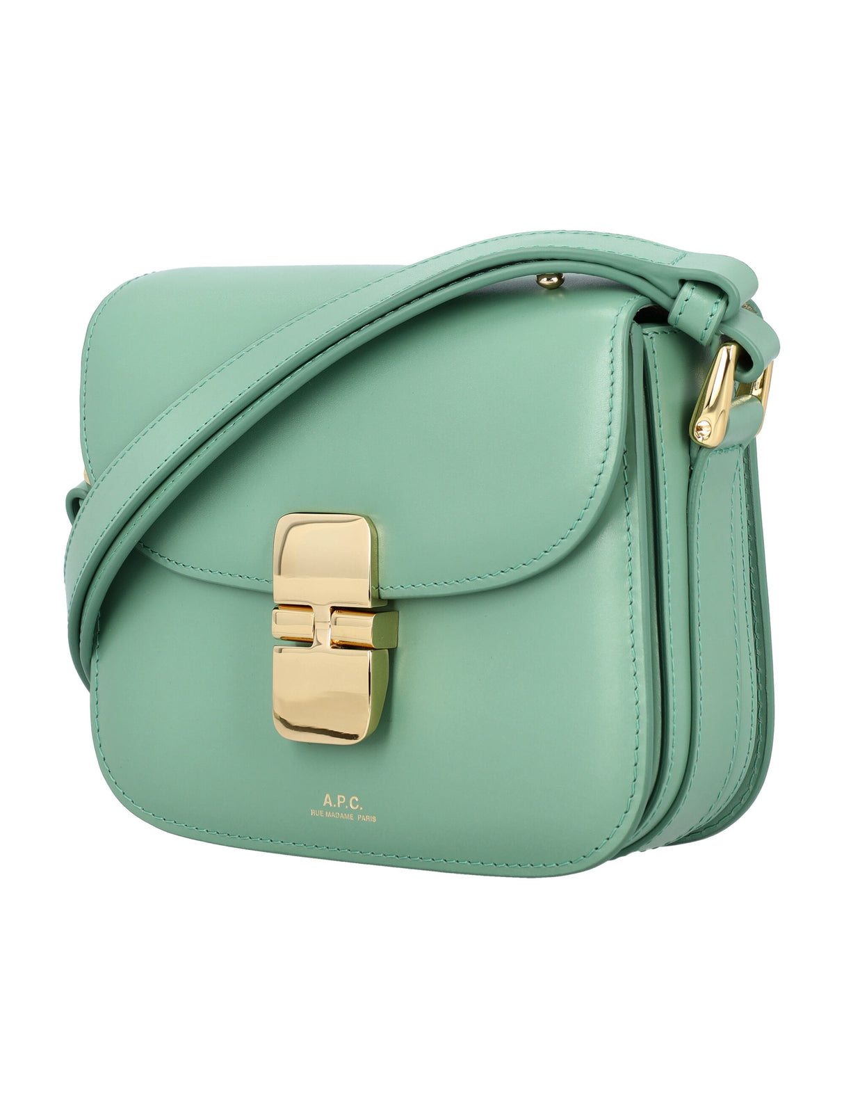 Jade Green Smooth Leather Mini Handbag