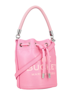 MARC JACOBS Petal Pink Full Grain Leather Bucket Handbag for Women
