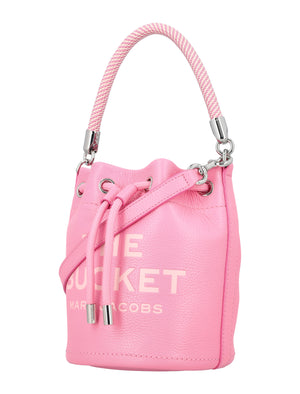 女士粉色皮桶包
