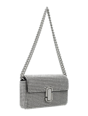 MARC JACOBS Crystal Rhinestone Mini Shoulder Bag with J Marc Detail and Chain Strap, 11cm x 19cm x 4cm