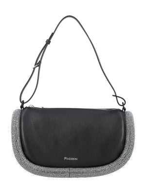 Crystal-Embellished Leather Shoulder Handbag by JW Anderson