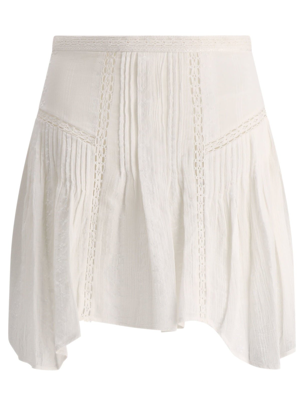 ISABEL MARANT Asymmetric Skirt for Women in White - High Waist, Regular Fit, Zipper Closure