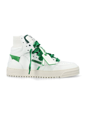 3.0 风格时尚的男士白绿色高帮运动鞋