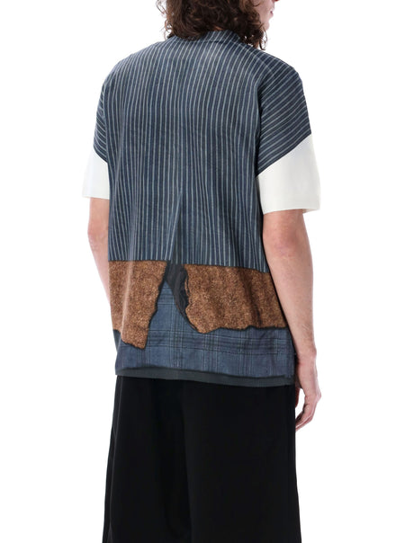 COMME DES GARÇONS HOMME PLUS Multicolored Short-Sleeved Cardigan for Men - SS24 Collection