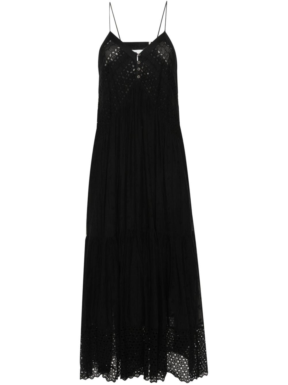ISABEL MARANT ETOILE Long Black Sabba Straps Dress - SS24