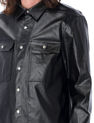 RICK OWENS Men's Black Lido Outershirt for SS24