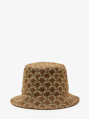 棕色纯棉麻制欧式帆布帽（女装专用）