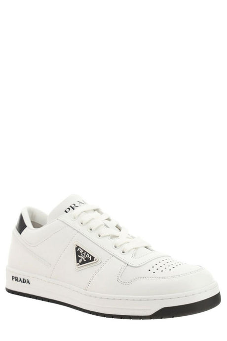 PRADA Modern and Stylish White Leather Sneakers for Men - SS24 Collection