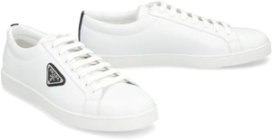 PRADA White Leather Sneakers for Men - SS24 Collection