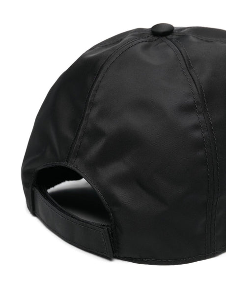 PRADA Eco-Friendly Black Baseball Cap for Men - SS24