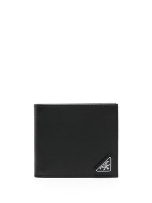 PRADA Black Leather Wallet - SS24 Collection for Men