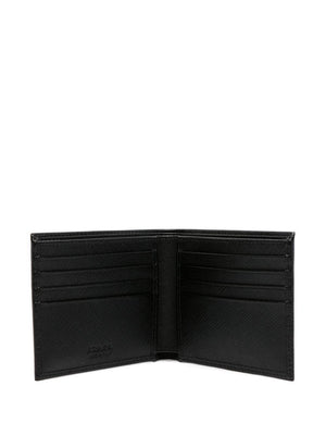PRADA Black Leather Wallet - SS24 Collection for Men