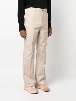 米色男士棉质麦芽布长裤-修身款