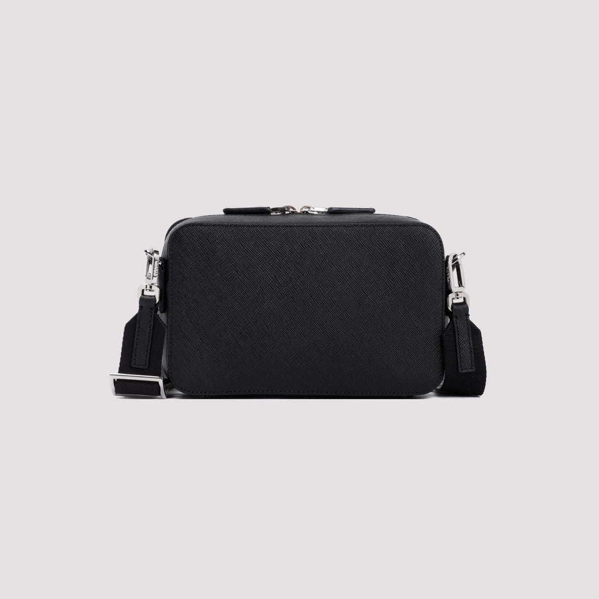PRADA mens Black Leather Crossbody Bag - SS24 Collection