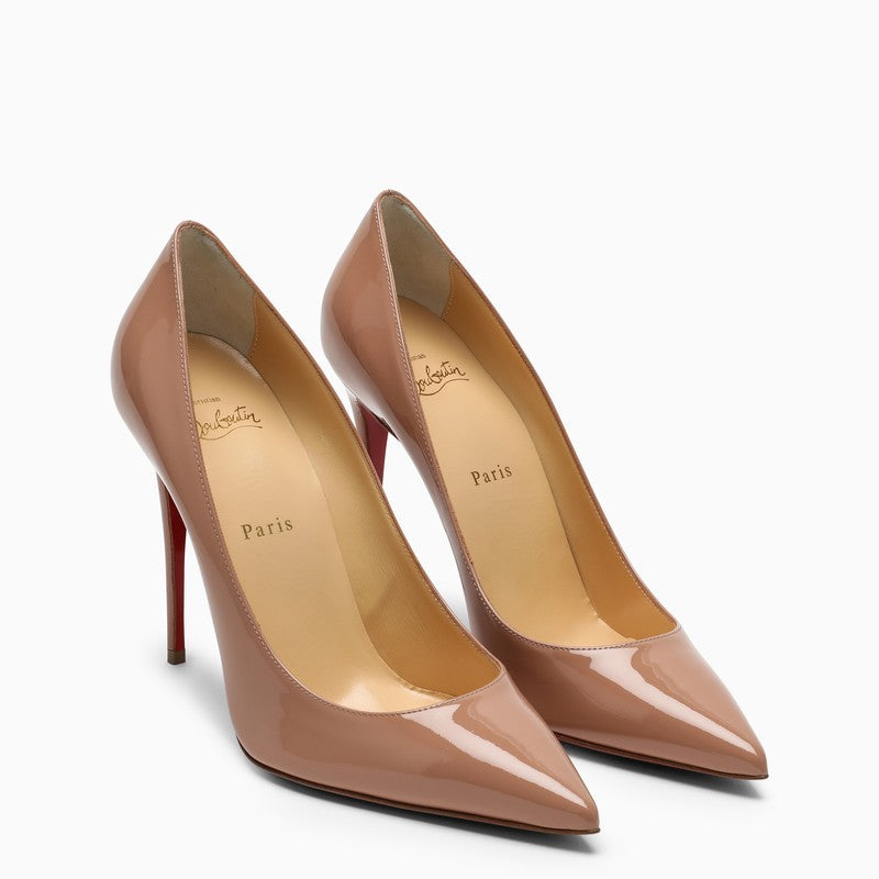 CHRISTIAN LOUBOUTIN Nude Patent Leather Stiletto Pumps for Women