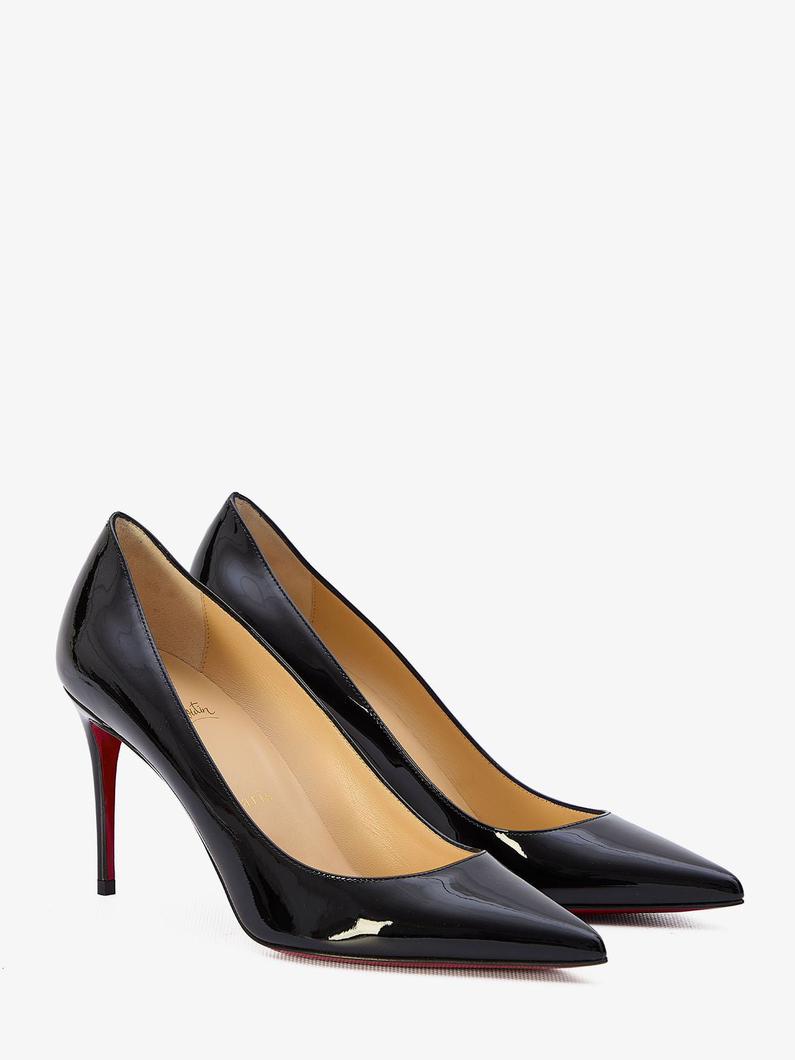 CHRISTIAN LOUBOUTIN Black Patent Pointed Pumps for Women with Stiletto Heel - SS24