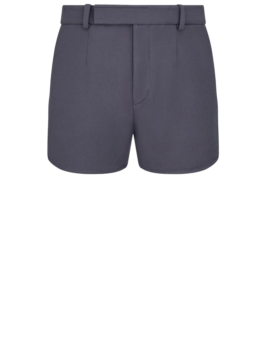 DIOR HOMME Cropped Grey Cotton Shorts with Couture Embroidery for Men | Spring/Summer 2024