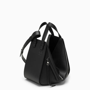 LOEWE Black Leather Small Hammock Crossbody Handbag with Gold-Tone Hardware