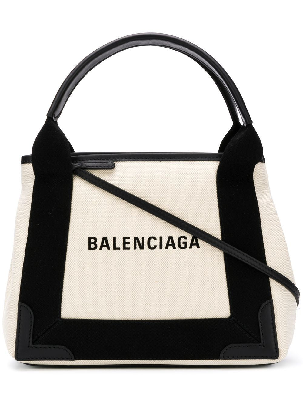 BALENCIAGA Multicolored Calf Leather and Canvas Tote Handbag for Women