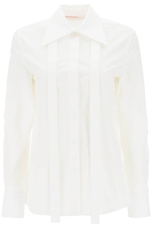 VALENTINO Crisp White Button-Up Blouse for Women - FW23 Collection