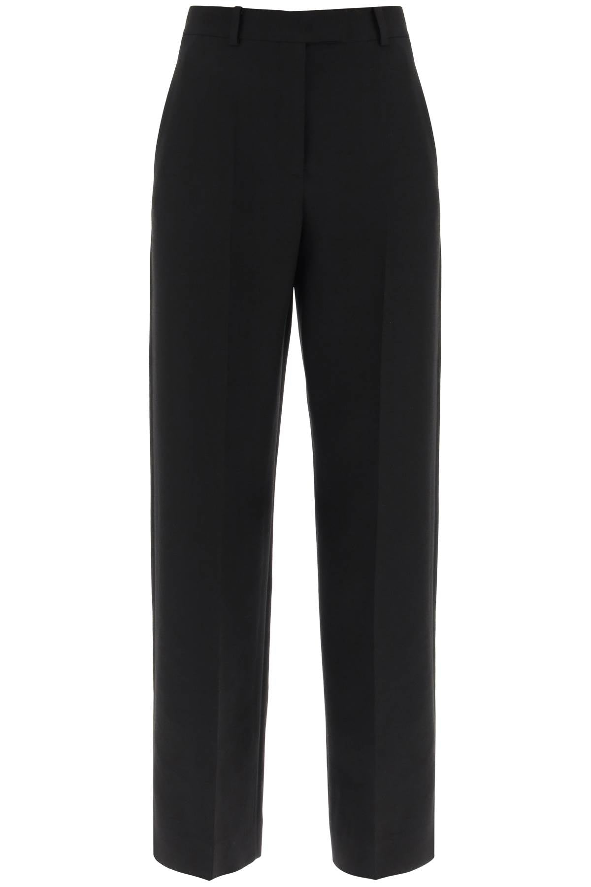 VALENTINO GARAVANI Sophisticated Black Crepe Couture Pants for Women - FW23 Collection