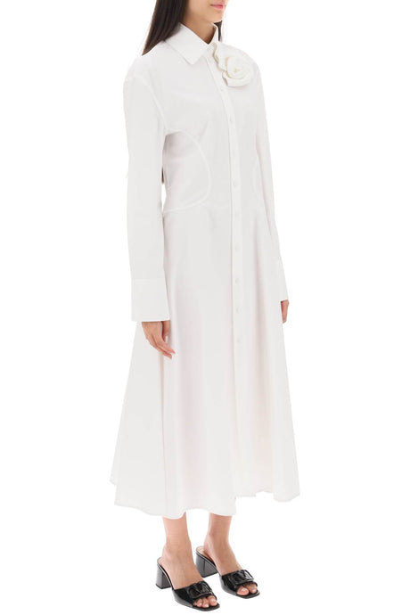 白色蜡布迷你连衣裙，拼花圈，适合女性-修身剪裁