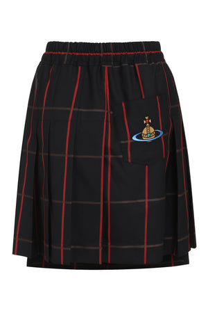 VIVIENNE WESTWOOD Asymmetric Check Pattern Wool Skirt for Women