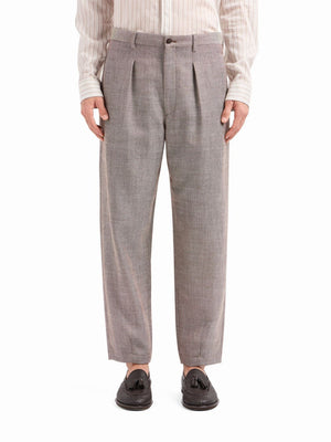 Textured Brown Men's Pants, SS24 Collection
