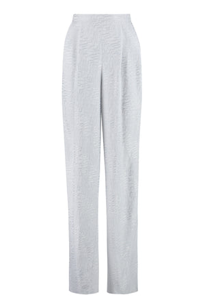 GIORGIO ARMANI Grey Straight-Leg Trousers for Women, SS23 Collection