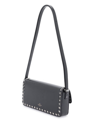 Luxurious Black Leather Shoulder Handbag for Women by Valentino Garavani
