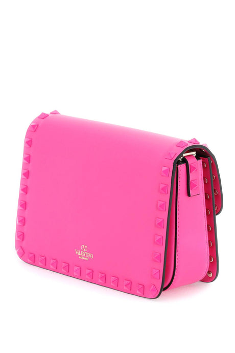 VALENTINO Fall/Winter 2023 Pink Mini Rockstud Leather Shoulder Bag for Women