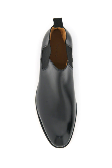 男士黑色犢皮莫卡辛鞋（FW21）