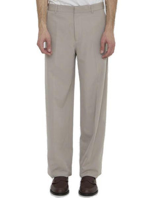 DIOR HOMME Beige Cotton and Nylon Trousers for Men - FW24 Collection