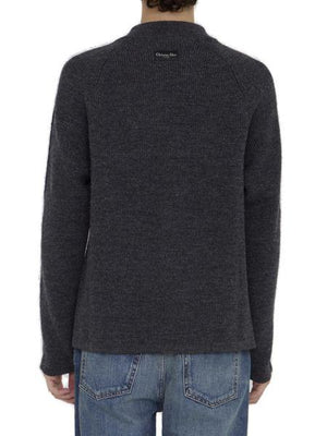 DIOR HOMME Gray Wool Couture Sweater for Men - FW24 Collection
