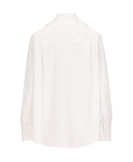 VALENTINO GARAVANI White Embroidered Poplin Shirt for Women