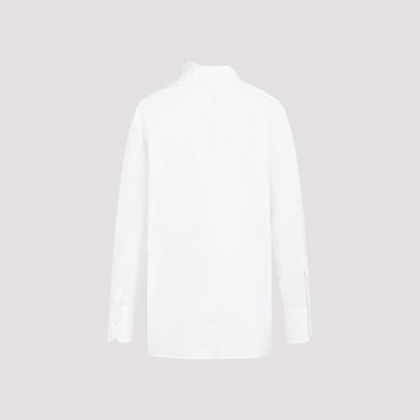 时尚百搭：SS24系列女士100%纯棉白色衬衫