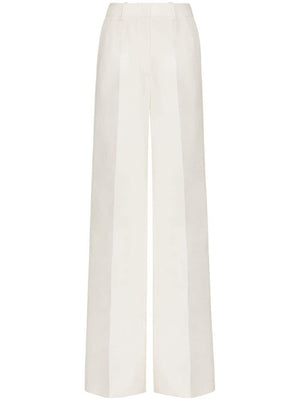 VALENTINO GARAVANI Cream Crepe Couture Trousers for Women - SS24