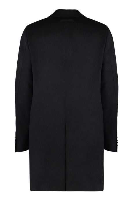 ZEGNA Elegant Wool-Cashmere Blend Double-Breasted Jacket