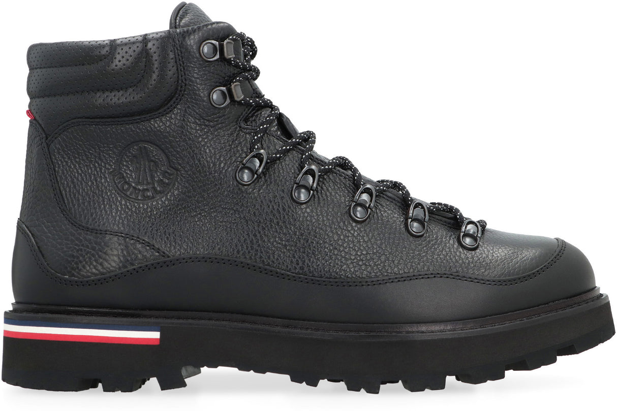 MONCLER Sturdy Black Hiking Boots for Men - FW23