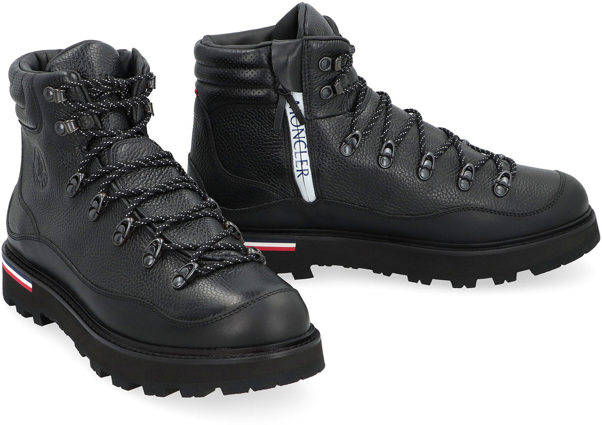 MONCLER Sturdy Black Hiking Boots for Men - FW23