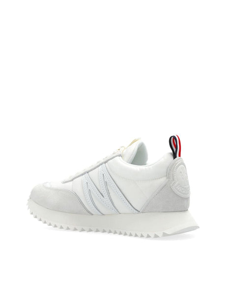 MONCLER Pacey White Leather Sneakers