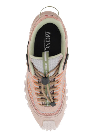 MONCLER Pink Mesh and Leather Trail Sneakers for Women
