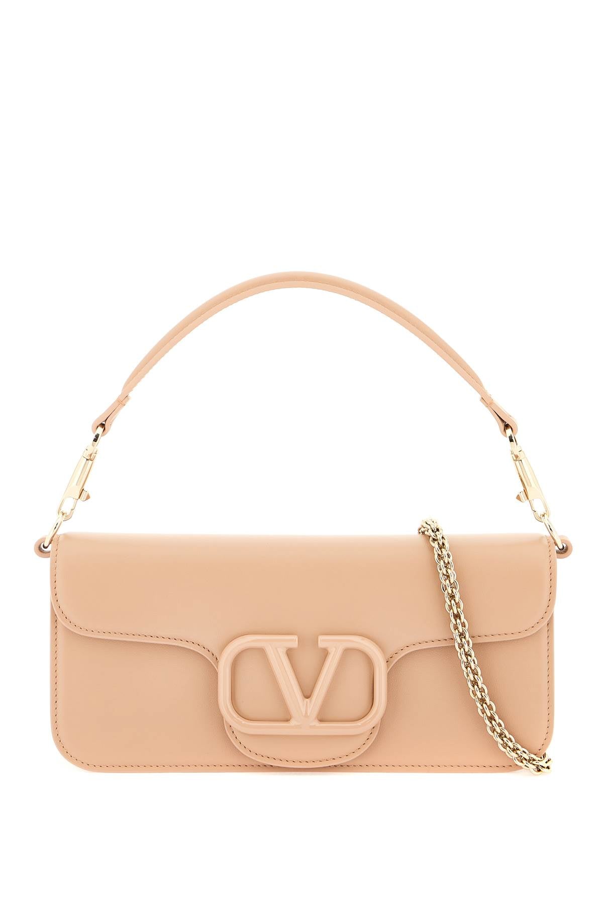 VALENTINO GARAVANI Luxurious Shoulder Bag for Women - Grey Saffiano Leather with Tonal Vlogo Signature and Platinum Finish