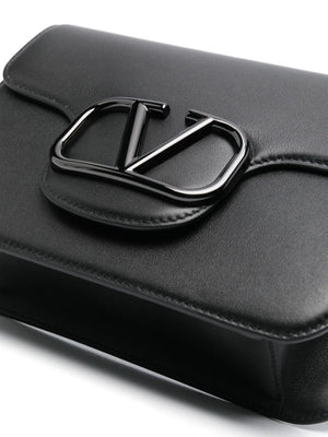 VALENTINO GARAVANI Stylish Black Calfskin Shoulder Handbag for Women - SS24 Collection