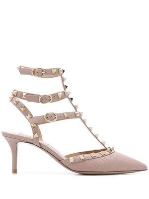 VALENTINO Elegant Poudre Colored Rockstud Caged Pumps for Women in SS24