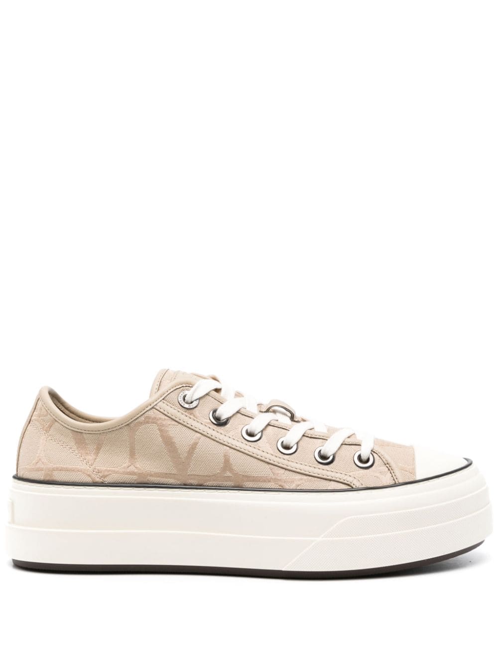VALENTINO Chinos Chivonerfo Sneakers with Beige Sole for Women