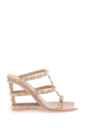VALENTINO GARAVANI Cut-Out Wedge Flat with Metal Studs for Women - SS24 Collection