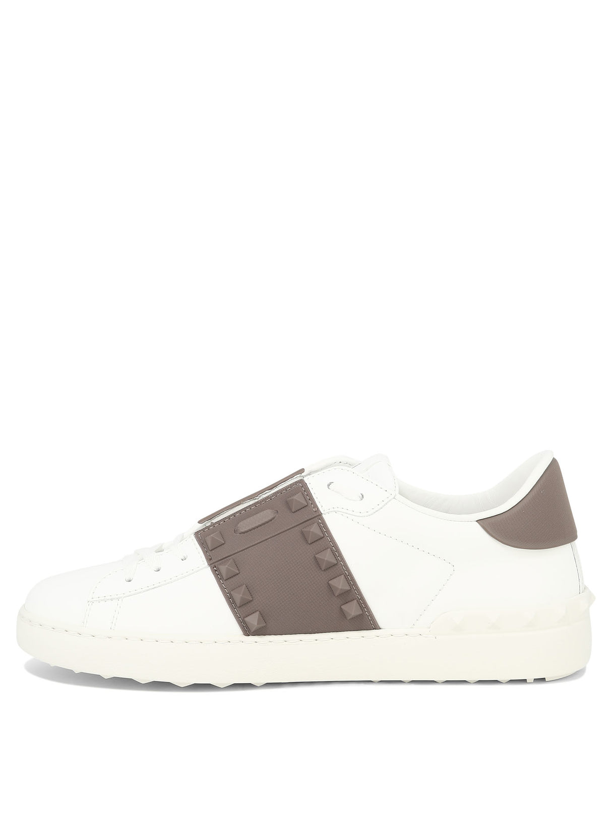 VALENTINO GARAVANI Men's Lace-Up Rockstud Untitled Sneakers in White for SS24