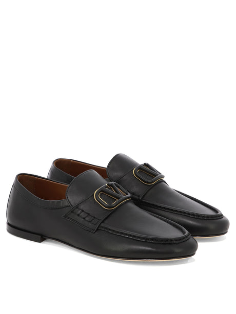 VALENTINO GARAVANI Black VLOGO Loafers for Men - SS24 Collection
