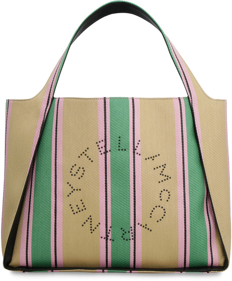 STELLA MCCARTNEY Multicolor Striped Tote Handbag for Women - Sustainable and Stylish